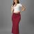 Women 4 way lycra stretchable mermaid fit saree shapewear petticoat with drawstring