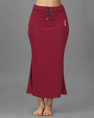 maroon lycra blend saree shapewear with mermaid fit 3