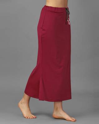 maroon lycra blend saree shapewear with mermaid fit 4