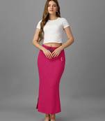 Women 4 way lycra stretchable mermaid fit saree shapewear petticoat with drawstring
