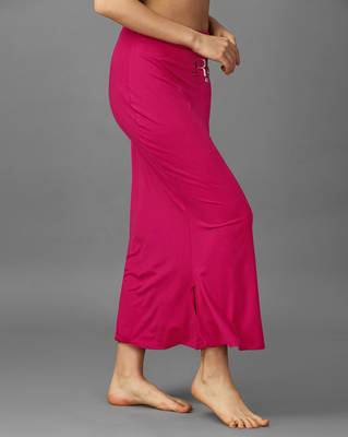 pink lycra blend saree shapewear with mermaid fit 3