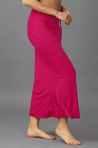pink lycra blend saree shapewear with mermaid fit