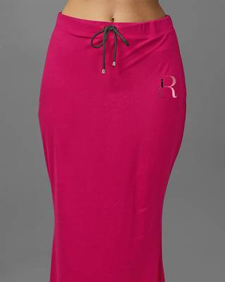 pink lycra blend saree shapewear with mermaid fit 5