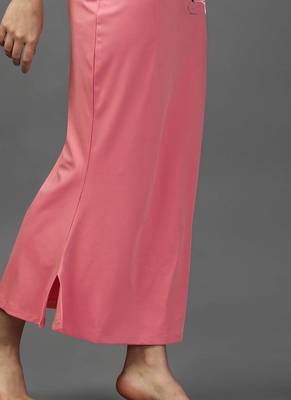 peach lycra blend saree shapewear with mermaid fit 4