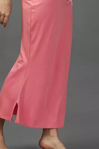 peach lycra blend saree shapewear with mermaid fit
