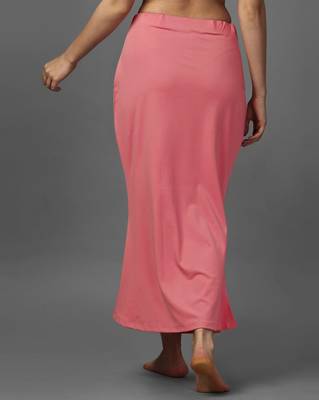 peach lycra blend saree shapewear with mermaid fit 5