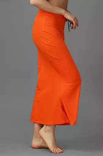 orange blended saree shapewear with mermaid cut design