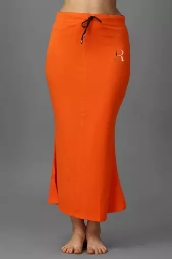 orange blended saree shapewear with mermaid cut design