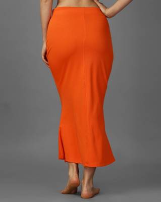 orange blended saree shapewear with mermaid cut design 5