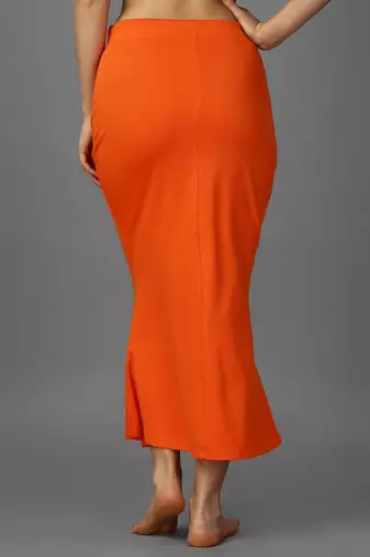 orange blended saree shapewear with mermaid cut design