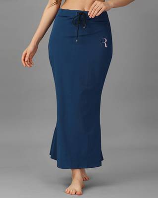 blue lycra blend saree shapewear with mermaid fit 2
