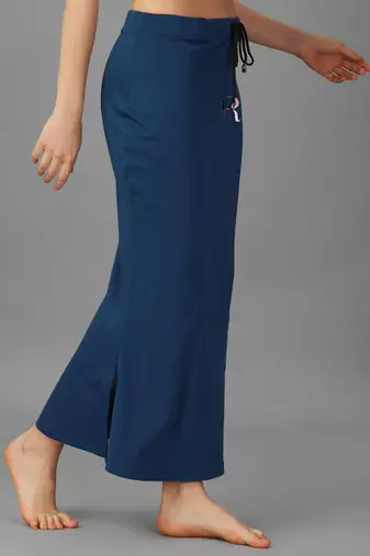 blue lycra blend saree shapewear with mermaid fit