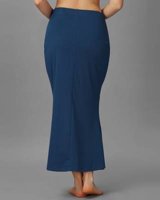 blue lycra blend saree shapewear with mermaid fit 5