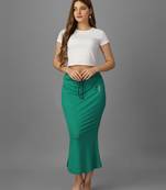 Women 4 way lycra stretchable mermaid fit saree shapewear petticoat with drawstring