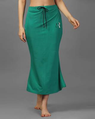 green lycra blend saree shapewear with mermaid fit 2
