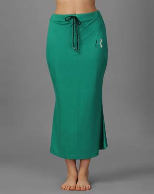 green lycra blend saree shapewear with mermaid fit 3