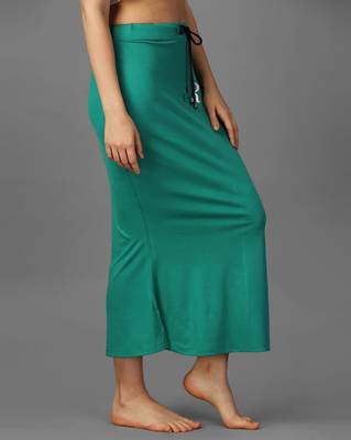 green lycra blend saree shapewear with mermaid fit 4