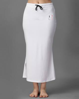 white blended saree shapewear with drawstring closure 4