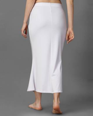 white blended saree shapewear with drawstring closure 5