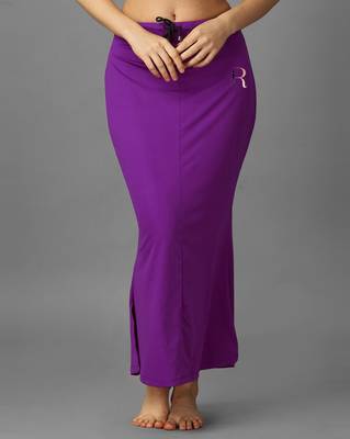 purple lycra saree shapewear skirt with mermaid cut 2