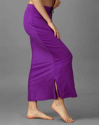 purple lycra saree shapewear skirt with mermaid cut 3