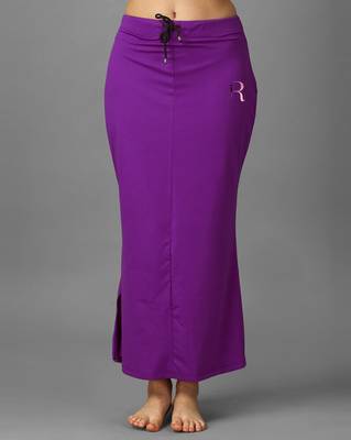 purple lycra saree shapewear skirt with mermaid cut 4