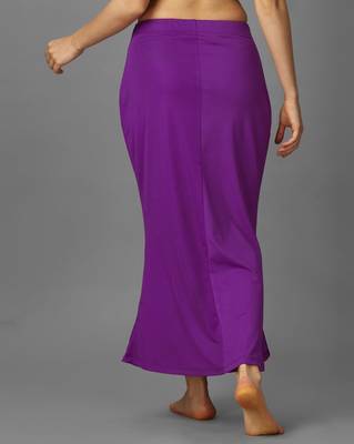 purple lycra saree shapewear skirt with mermaid cut 5