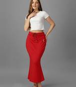 Women 4 way lycra stretchable mermaid fit saree shapewear petticoat with drawstring