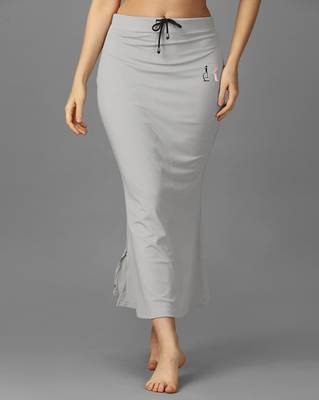 silver blended saree shapewear skirt with mermaid cut 2