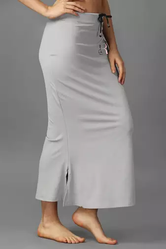 silver blended saree shapewear skirt with mermaid cut