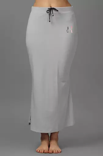 silver blended saree shapewear skirt with mermaid cut