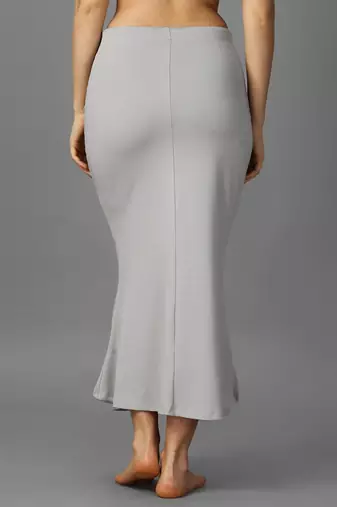 silver blended saree shapewear skirt with mermaid cut