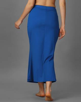 blue lycra saree shapewear skirt with fish cut style 5