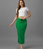 Women 4 way lycra stretchable mermaid fit saree shapewear petticoat with drawstring