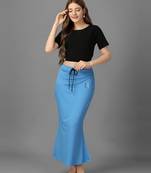 Women 4 way lycra stretchable mermaid fit saree shapewear petticoat with drawstring