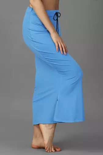 blue lycra saree shapewear with petticoat mermaid fit