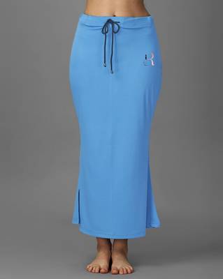 blue lycra saree shapewear with petticoat mermaid fit 4