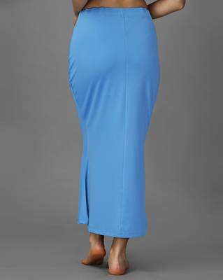 blue lycra saree shapewear with petticoat mermaid fit 5
