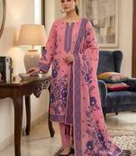 Premium floral printed jamdani muga cotton salwar kameez material