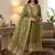 Traditional muga cotton suit set with intricate jamdani work