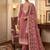 Traditional muga cotton suit set with intricate jamdani work