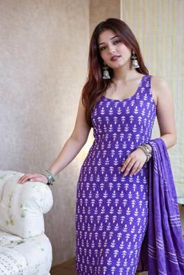 Women Ethnic Motifs Printed Regular Kurta with Palazzos & With Dupatta 4