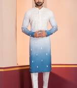 Multi color silky silk premium designer festive wear kurta trouser set