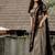 Earthy Grey Kanjivaram Silk blend Half Saree with Traditional Gold Zari Weaving Work