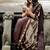 Earthy Grey Kanjivaram Silk blend Half Saree with Traditional Gold Zari Weaving Work