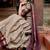 Earthy Grey Kanjivaram Silk blend Half Saree with Traditional Gold Zari Weaving Work