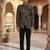 Flowral black gray jacquard jodhpuri for men | premium designer bandhgala ethnic wear