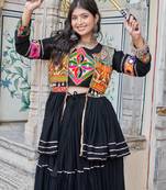 Womens new   heavy gamthi work with mirror lace work gown set