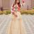 Womens new stylish  heavy gamthi work with mirror lace work gown set