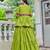 Womens new stylish  heavy gamthi work with mirror lace work gown set
